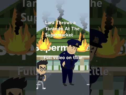 Lara Throws a Tantrum At The Supermarket #englishwithlara #vyondfunny