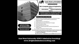 Master of Science in Computer Science and Engineering (MS in CSE) at East West University (EWU)
