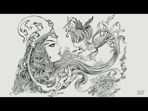 Message for the Princess | Mystical Persian Drawing in 4 Minutes