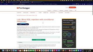 9  Blind SQL injection with conditional responses
