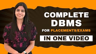 Complete DBMS in one shot | Course for Beginners | Full Tutorial in One Video