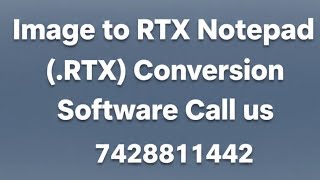 Rtx notepad Convertor Download Image to Rtx notepad .rtx .wrt nts Data Entry Typing Jobs India
