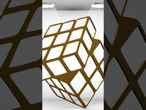 Rubik cube optical illusion svg dxf stl wall art laser cut files cnc pattern geometric decor.