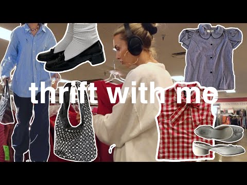THRIFT WITH ME: *pinterest* inspired fall closet 🤍 (FOUND MY DREAM JACKET)