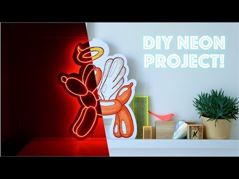 How to make DIY Neon Art Sign with glowing EL WIRE