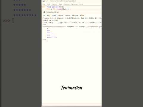 Full - pyramid By python code 🪄 #coding #python #webdevelopment #programming