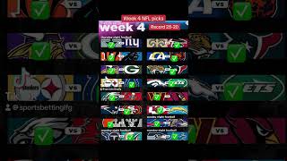 Week 4 nfl picks #nfl #nflfootball #nflbets #nflpicks #football #sports #sportspicks #win #food #hi