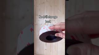 No drill storage hack. Magnetic tape for the win. #diyhack #lifehack #homestorage #homestorage