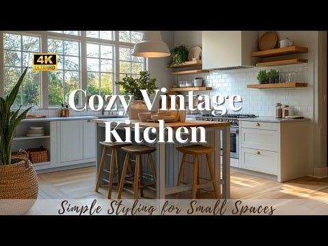 🍽️ Natural Kitchen Styling for Small Spaces | Cozy Vintage Breakfast Table Decor