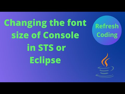 Change ConsoleFont in STS | ECLIPSE