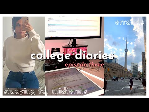 college diaries: cram studying for midterms, getting marks + running errands