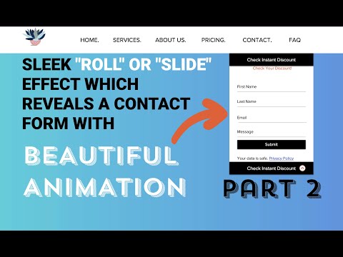 Contact Form Sleek Slider | Wix Code Advanced Functionality | Part 2 of 3