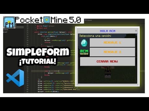 SimpleForm - FormAPI/FormsUI PocketMine-MP 5.0 | MINECRAFT PE 1.20+ | EPI #3 Forms 1/3