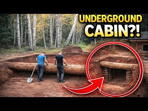 Two Men Dug the Ground and Built a Hidden Underground Cabin 😱 