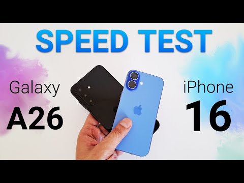 Galaxy A26 vs iPhone 16 | Speed test