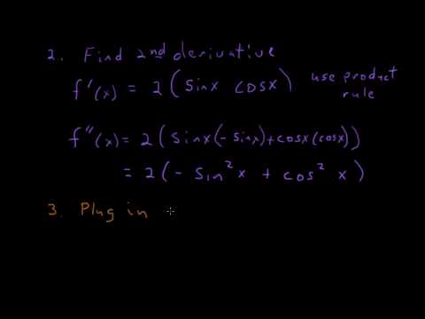 2nd Derivative of a Trigonometric Function (AP Calculus Exam Prep)