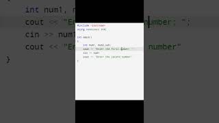 How to get the subtract of two numbers in c++ | Mr. Coder #easycode #codeing #coding #c++