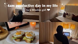 4am PRODUCTIVE day in my life as a Muslim girl ⛅️|finding peace in Tahajjud and making it a habit.