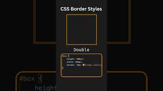 All CSS Border styles #shorts #coding #style #css #border