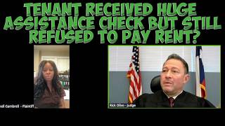 Tenant Received HUGE Assistance Check But STILL Refused To Pay Rent?