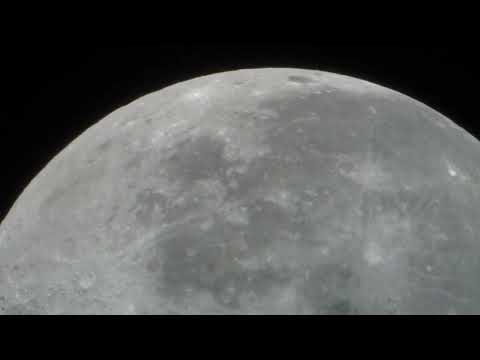 The moon, as viewed through a 130mm reflector telescope.