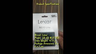 Lexar NS10 Lite SSD 120gb SATA 2.5" reviews. #trendingnow #EASYPC #RakkGears #techiteasy