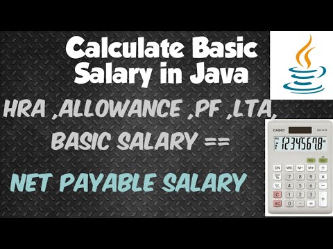 Java Calculate the Basic Salary in Eclipse, !! PF, HRA  ,ALLOWANCE ,Basic Salary !!Using Operators