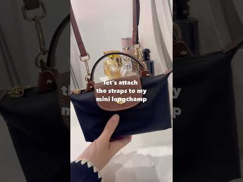 how to turn the mini pliage longchamp into a crossbody bag #longchamp #shorts