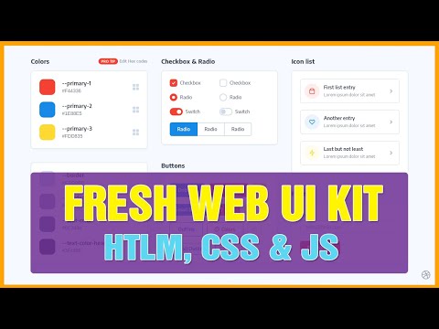 Fresh Front End Web UI Kit Using HTML, CSS & JavaScript | Code Learning Studio