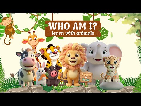 Guess The Animal | Fun Animal Quiz & Learning Games For Kids and Toddler 𓃒𓃟🐵🐔🐶🐷