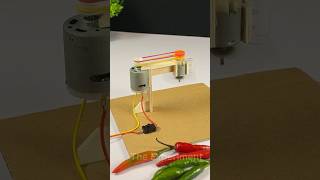 Chilli cutter machine with DC motor #dcmotor #dcmotorproject #project #diy #tech #experiment