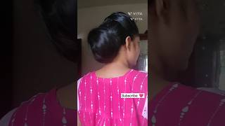 quick Last min Bun Hairstyle ✨ #shortsvideo #bunhairstyle #lastminutediy