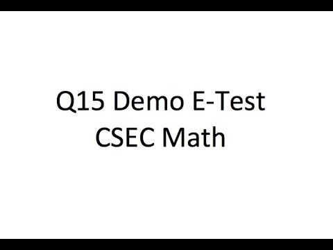Calculating the Mean| Demo E-Test | CXC CSEC Math | Statistics | Question 15