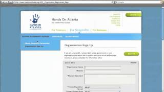 Creating an Organization Profile with Hands On Atlanta