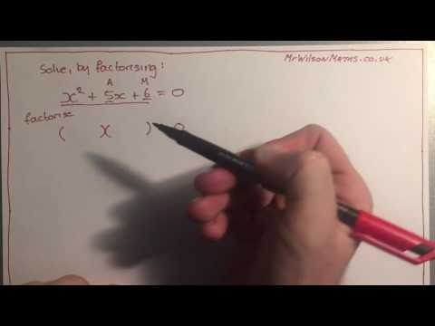 Solving Quadratic Equation by Factorising Part 1