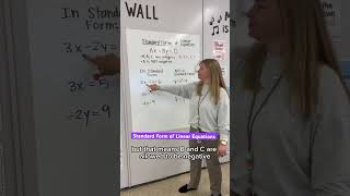 Standard form of a linear equation! #iteachalgebra #math #algebra #mathematics #iteachmath