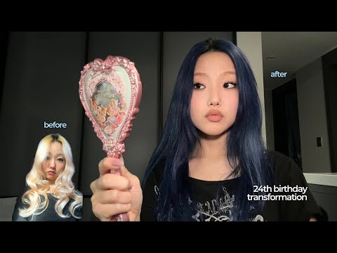 I became unrecognizable by changing hair for my birthday *AT HOME*