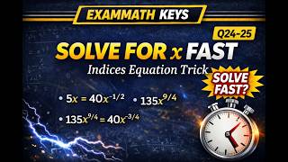 Solve for x FAST — Hard Indices Equation Trick