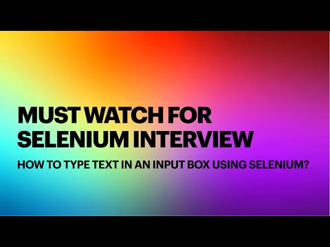How to type text in input box using selenium?
