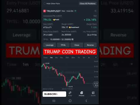 Trump token trading makes 1300$#shorts #cryptocurrency #binnance #trading #ytshorts #viralshorts