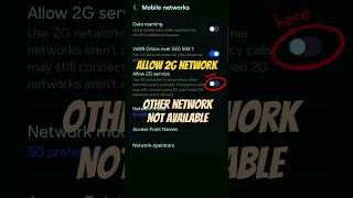 Allow 2G Network when other Network aren't Available? #shortsfeed #ytshorts