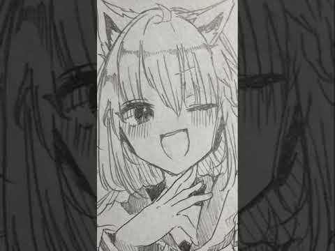 【ホロライブ】【白神フブキ】ただただフブちゃんが好きなんだ( ｰ̀ωｰ́)💜#イラスト #shorts #ホロライブ #手描き #手描きイラスト