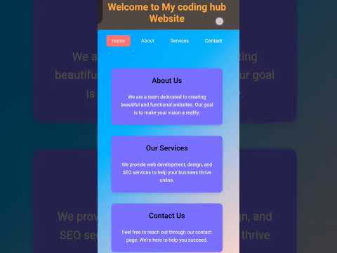 Webpage design #codinghub #shorts #coding #viral #code