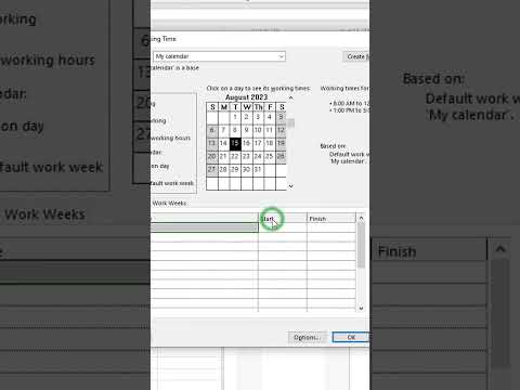 How to create a new calendar in MS Project Pro?  #msproject #oberemokii #microsoftproject