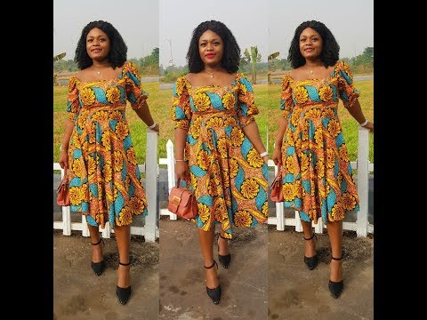 HOW TO SEW A PRINCESS CUT HALF CIRCLE ANKARA DRESS