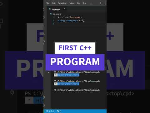 My First C++ Program! #programming #cpp #coding #ytshorts  #python #programminglanguage#codelearning