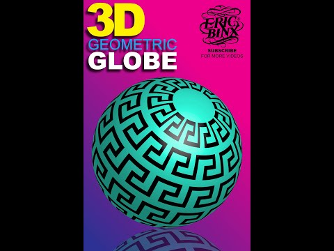 3D GEOMETRIC GLOBE IN ADOBE ILLUSTRATOR