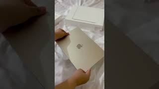 Macbook Air M3 Starlight 🌸🌷#mac #macbook #macbookair #macbookairm3 #trending #fyp #viralvideo