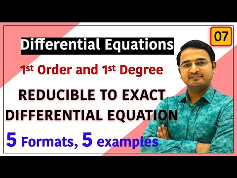 Reducible to Exact Differential Equations Examples of All 5 Formats