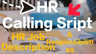 HR Recruiter Calling Script | Call Candidate For The First Time